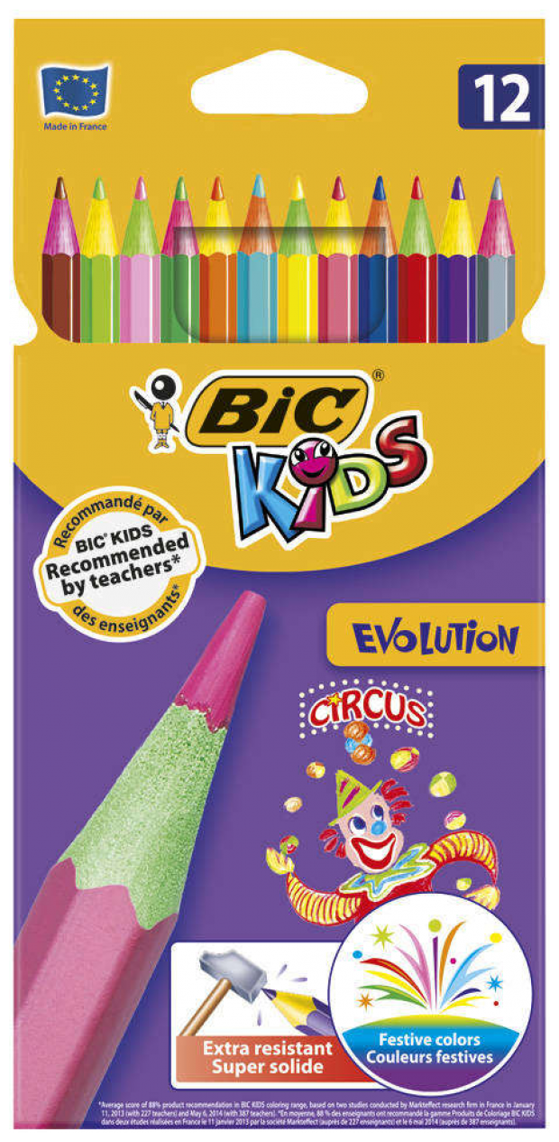 Набор цветных карандашей Bic Kids Evolution Circus, 12 шт