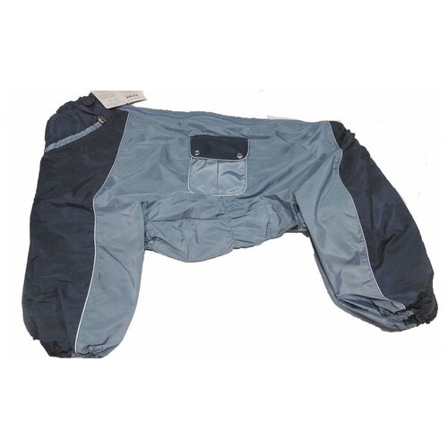 Тузик Комбинезон-дождевик Стаффордширский терьер кобель длина спины (58), обхват груди (82) Голубой с вставками