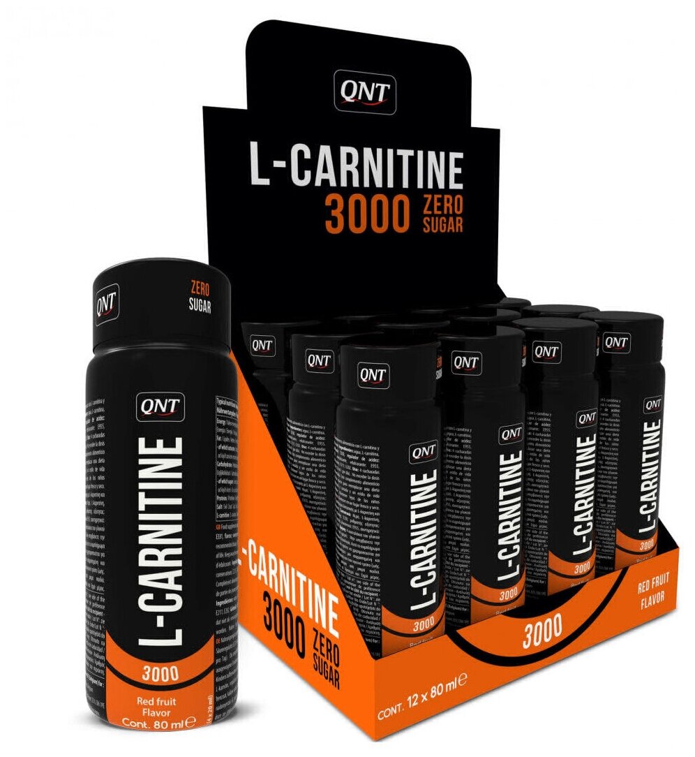 QNT L-Carnitine 3000 (12 x 80 мл) - Красные Фрукты