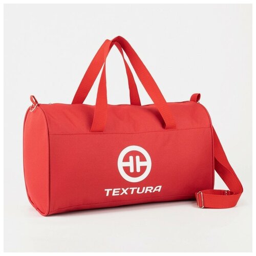 фото Сумка спортивная на молнии, длинный ремень, цвет красный textura