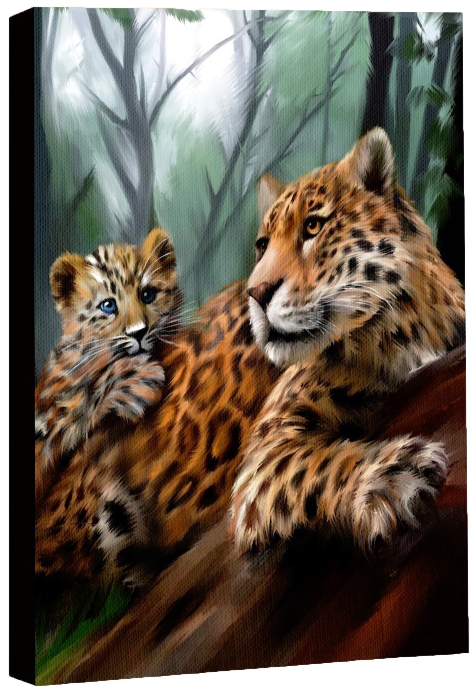 Школа талантов картина по номерам "Леопарды. Мама и малыш" (5248140)
