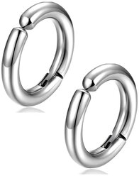 Клипсы мужские (женские) кольца в ухо обманки стальные