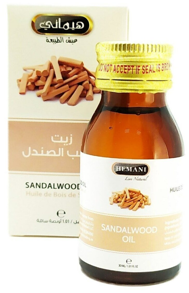 Hemani Sandalwood Oil/ Натуральное масло сандала, 30 мл.