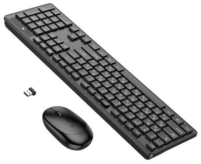 Комплект беспроводная клавиатура и мышь / Wireless Keyboard and Mouse Set/ Черный