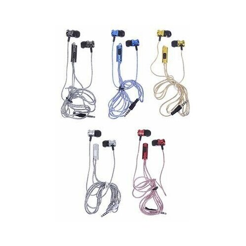 Наушники Forza 916-039 вставные с микрофоном 100 см 96db 35мм16 Ом5 цветов 34100₽