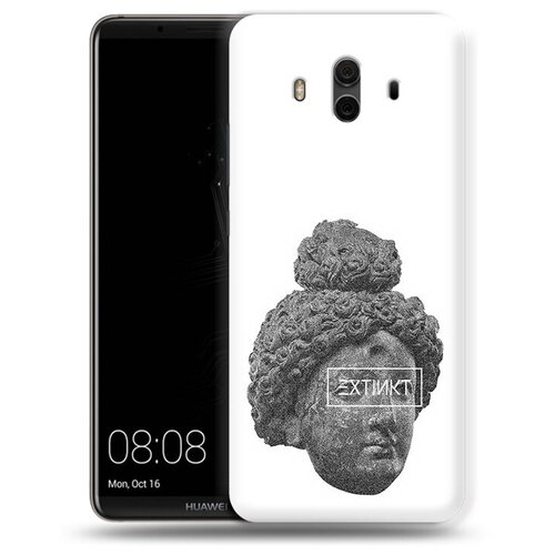 Чехол задняя-панель-накладка-бампер MyPads каменное лицо девушки для Huawei Mate 10 противоударный