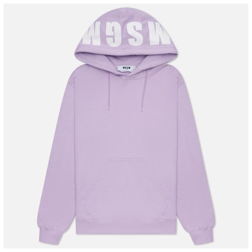 фото Мужская толстовка msgm maxilogo seasonal hoodie фиолетовый , размер l