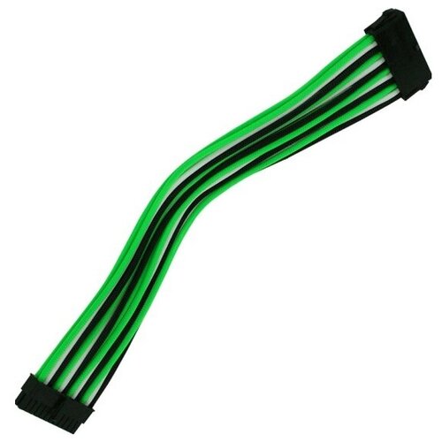 аксессуар удлинитель nanoxia 8 pin eps 30cm blue nx8pv3eb Аксессуар Удлинитель Nanoxia 24-pin ATX 30cm Green-White-Black NX24V3EGWS