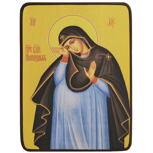 икона богородица непраздная Икона Непраздная Божией Матери, размер 8,5 х 12,5 см