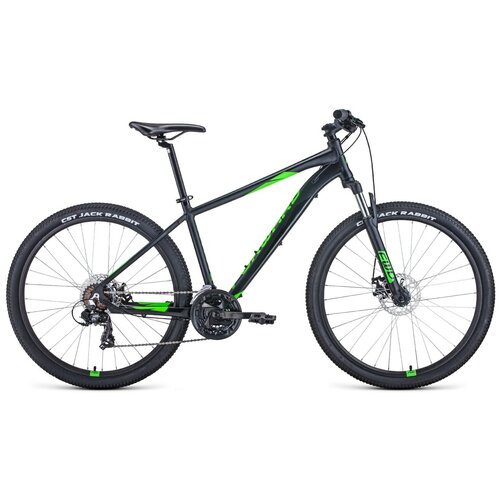 Горный велосипед Forward Apache 27.5 2.0 D, год 2022, цвет Черный-Зеленый, ростовка 15