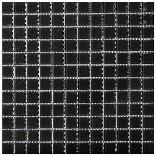 Плитка мозаика GG стекло черный 30X30 см. чип- 23х23 мм. плитка настенная/плитка для стены