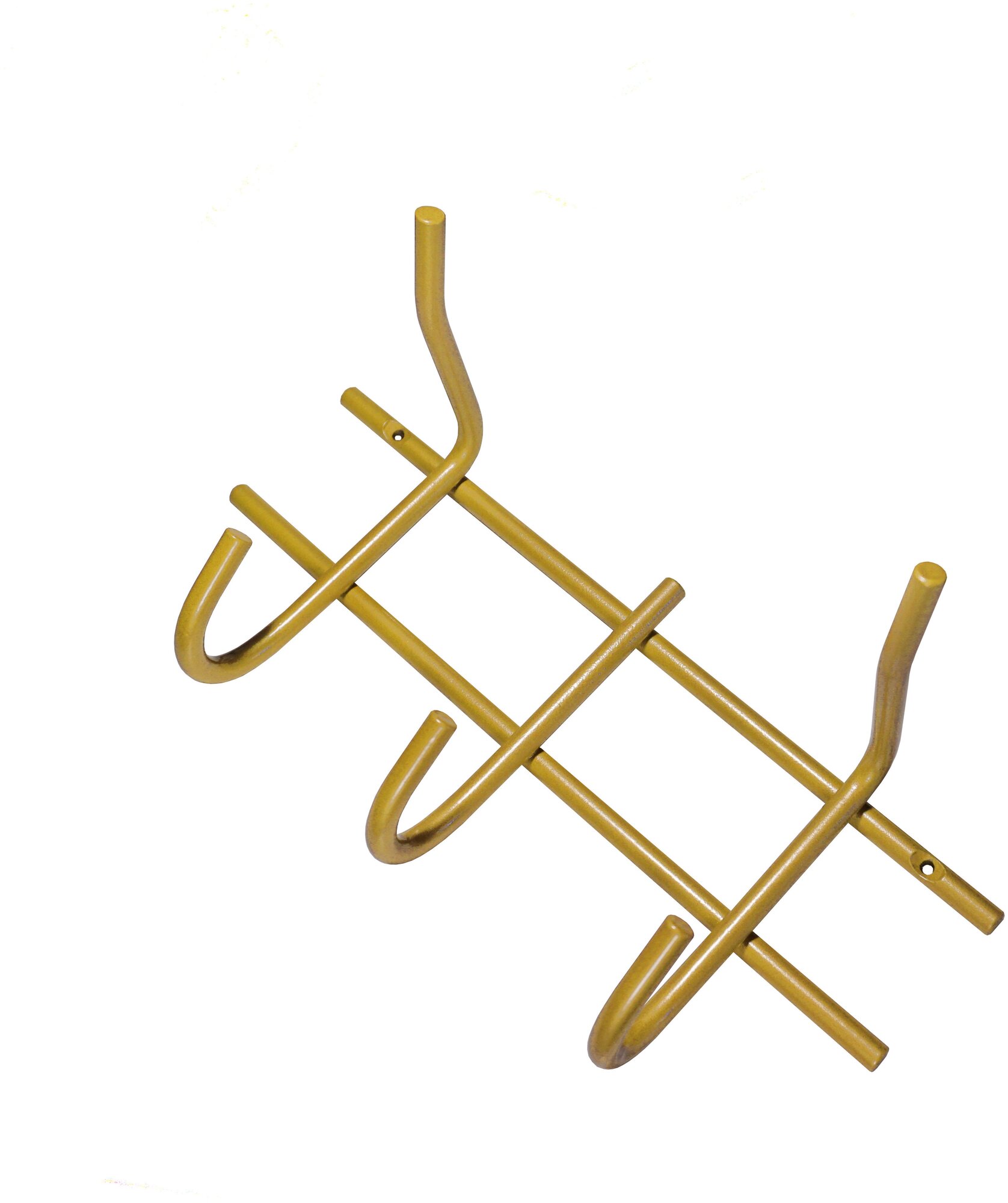 Вешалка настенная НВ-3 золотой металлик - фотография № 1