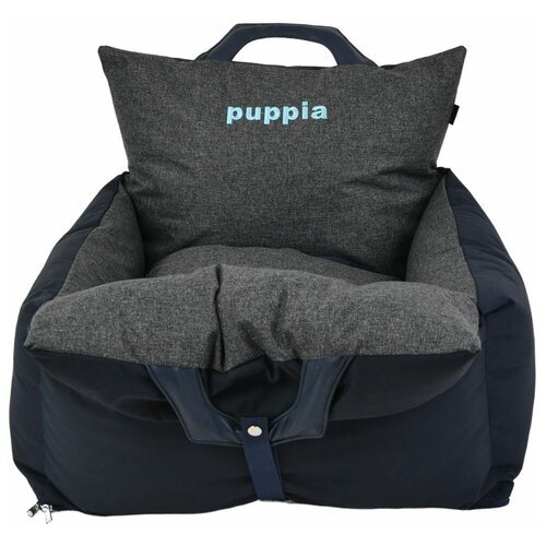 Автокресло для собак PUPPIA Car Seat, тёмно-синее, 53х52х43см, L (Южная Корея)