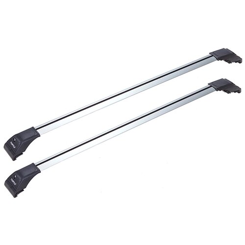 Багажник на крышу TURTLE Tourmaline V2 (106) на интегрированные рейлинги Peugeot 4008 / Пежо 4008 5 дв. 2012-н.в. аэродинамические поперечины с замком (серебристый)