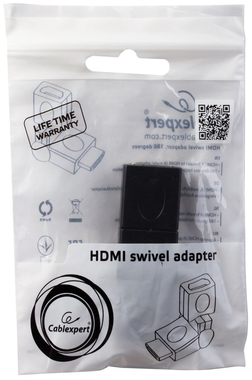 Переходник HDMI F-HDMI M Gembird A-HDMI-FFL2 - фото №14