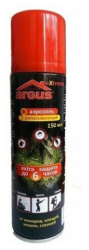 ARGUS EXREME Аэрозоль 150мл. От комаров, клещей, мошек, слепней