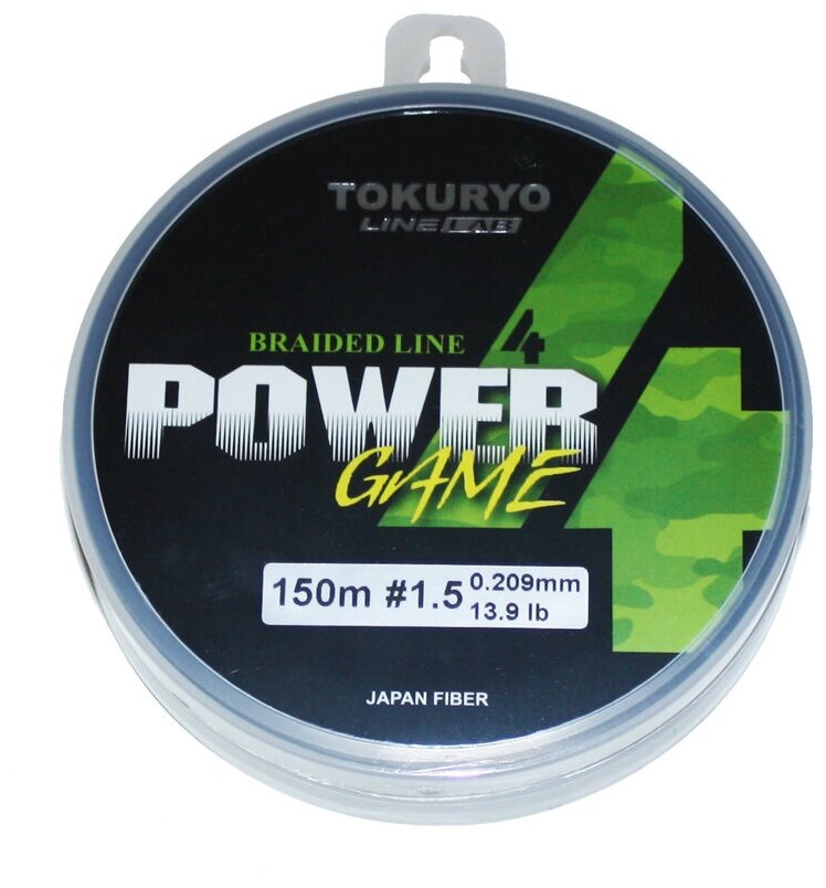 Tokuryo Леска плетеная (шнур) TOKURYO POWER GAME X4 YELLOW (PGX4Y15 (150 м 021мм) )