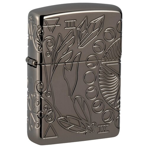 Зажигалка Zippo 49689 бензиновая Armor Wicca Design Black Ice