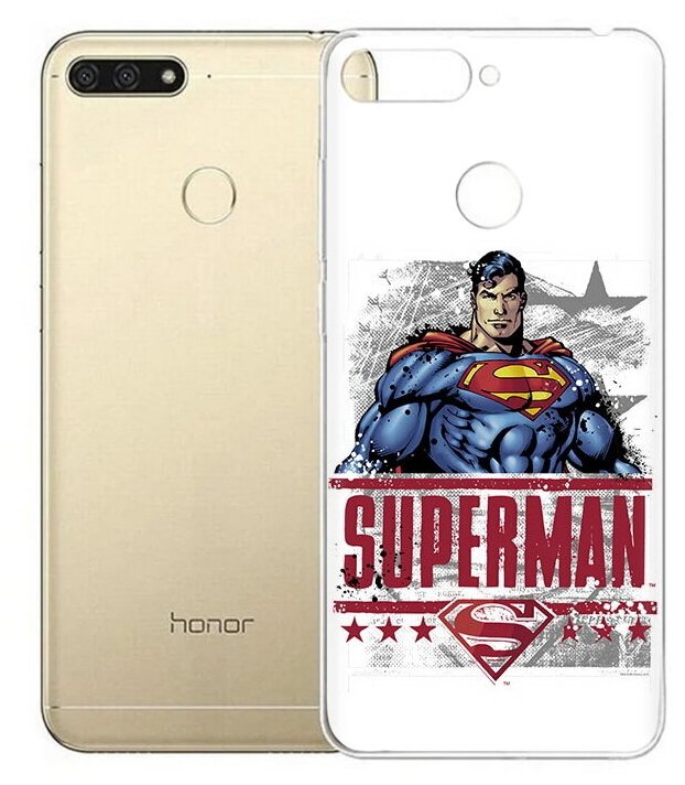 Чехол задняя-панель-накладка-бампер MyPads рисунок супермен для Huawei Honor 7C/Huawei Honor Play 7A High противоударный - фотография № 1