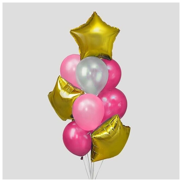 Букет из шаров «Розовая мечта» латекс макарун фольга набор 12 шт.