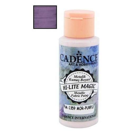 Краска для ткани Cadence Hi-Lite Magic Metallic Fabric Paint. Violet FM-1359