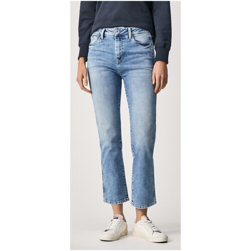 Джинсы женские, Pepe Jeans London, артикул: PL204263, цвет: (MG5), размер: 34 синего цвета