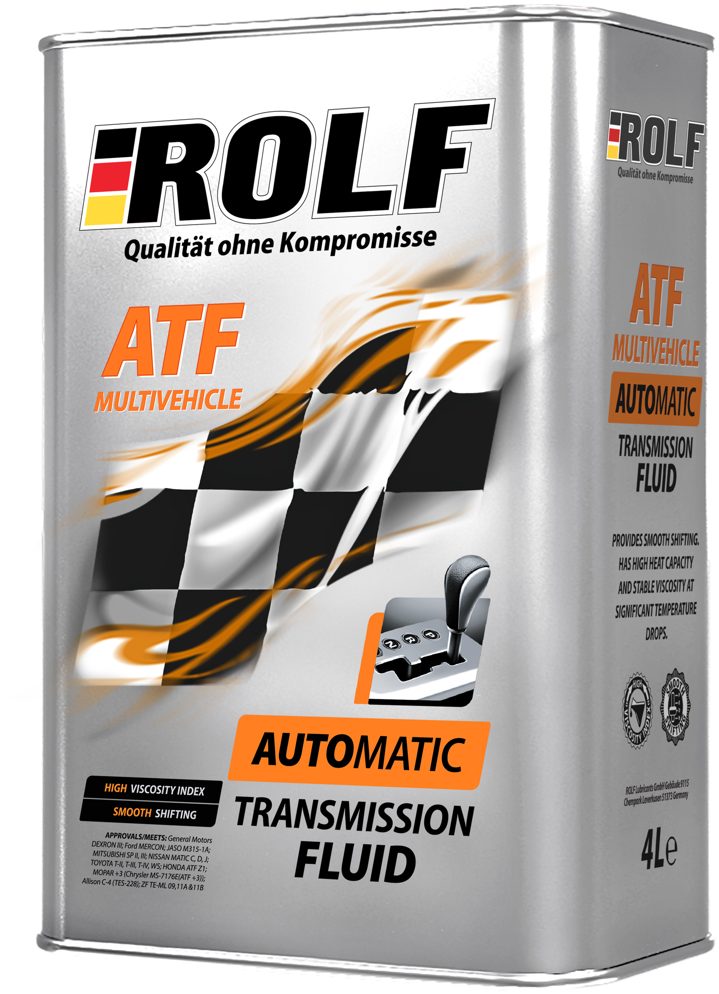 ROLF 322737 Масло трансмиссионное синтетическое ATF Multivehicle 4л(пластик)