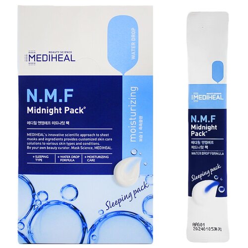 Mediheal / Антивозрастная ночная маска-крем для лица N.m.f Midnigth Pack 4мл х 16шт / Корейская косметика