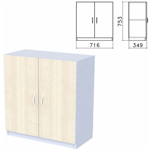 Шкаф закрытый Бюджет, 716х349х753 мм, дуб шамони светлый (комплект)
