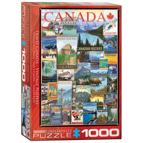 фото Пазл eurographics 1000 деталей: винтажные плакаты канадских путешествий