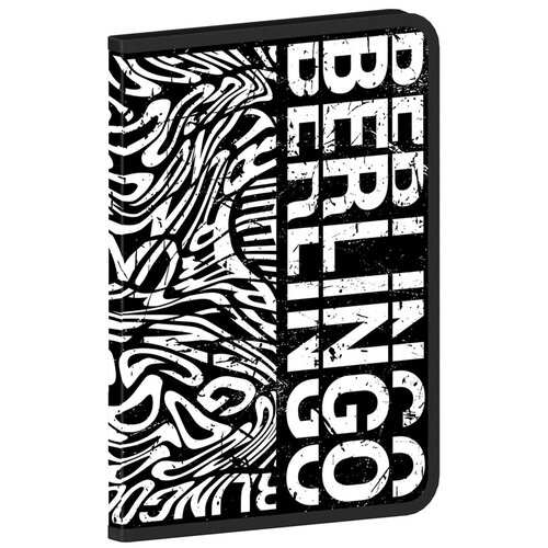 Папка на молнии Berlingo «Monochrome» А4, 600мкм, с рисунком