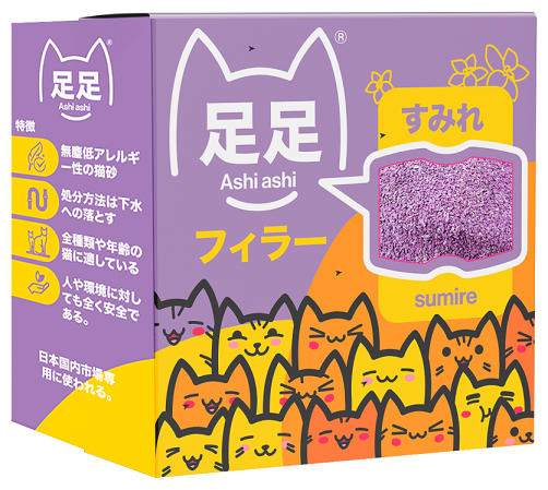 Наполнитель для кошачьего туалета японский ASHi ASHi Sumire Комкующийся 2,2 кг - фотография № 2