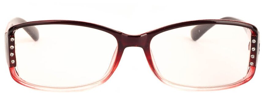Готовые очки для чтения бордовые с диоптриями +3.25 футляр