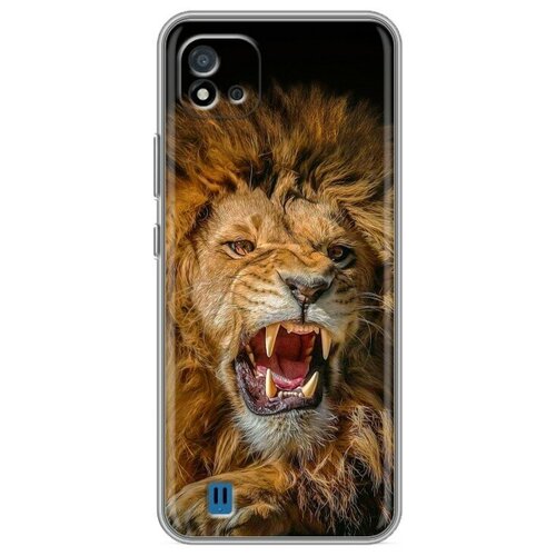 дизайнерский силиконовый чехол для iphone 12 mini лев рычащий Дизайнерский силиконовый чехол для Realme C20/C11 (2021) Лев рычащий