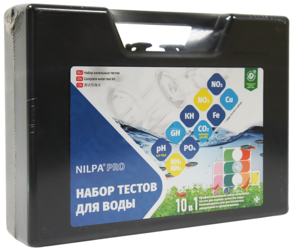 Профессиональный набор тестов для воды NILPA PRO 10 в 1 - фотография № 2