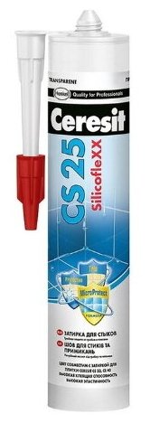 Ceresit CS 25 Silicoflexx герметик нейтральный силиконовый, 280 мл (№49 кирпичный)