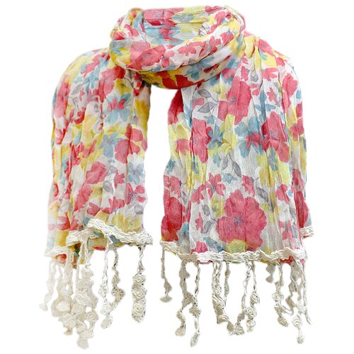 фото Шарф crystel eden,160х60 см, голубой, розовый