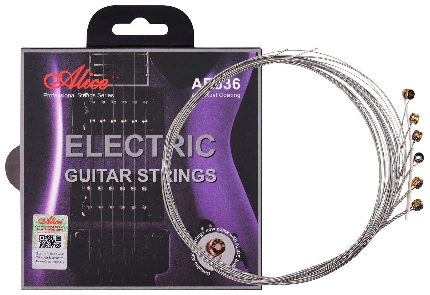 Струны для гитары комплект струн для электрогитары сплав железа Light 10-46 Alice AE536-L