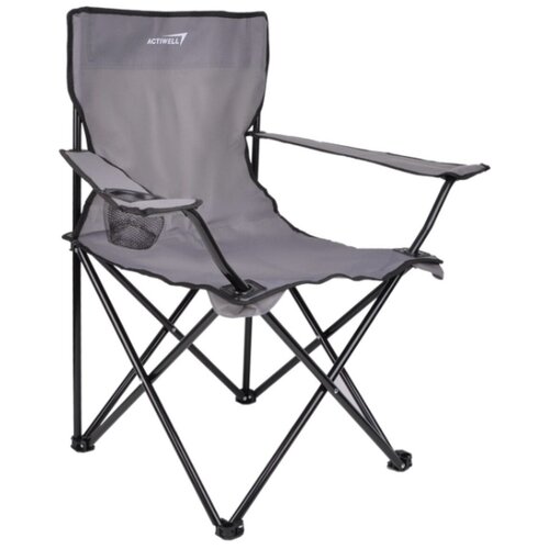 фото Кресло складное туристическое, стул для пикника и рыбалки, садовое кресло actiwell, серое