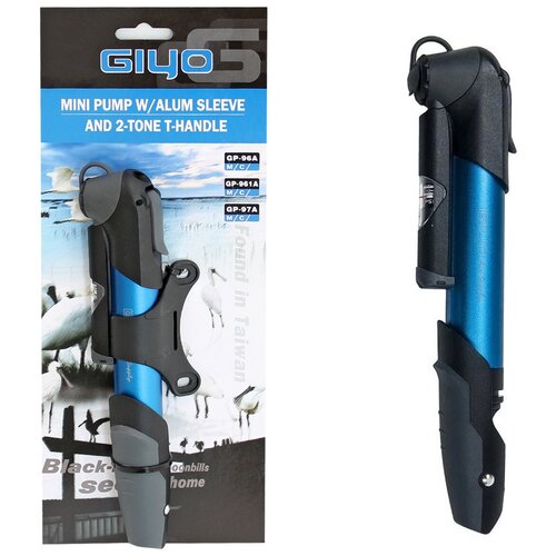 Насос GIYO GP-961a-B с аналог маном синий автовело ниппель 122200₽