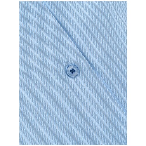 фото Рубашка мужская длинный рукав greg 213/111/0028/1p, прямой силуэт / сlassic fit, цвет голубой, рост 174-184, размер ворота 44