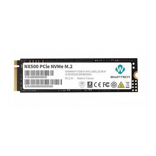 Внутренний SSD M.2 BiwinTech 256Gb NX500 Series /82P1B8#G/ (PCI-E 3.0 x4, up to 1900/1300MBs, 3D NAND, 140TBW, 22х80mm)