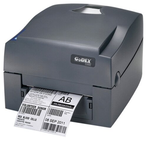 Принтер этикеток Godex G530U, термо/термотрансферный принтер, 300 dpi, 4 ips, (дюймовая втулка риббона), USB.