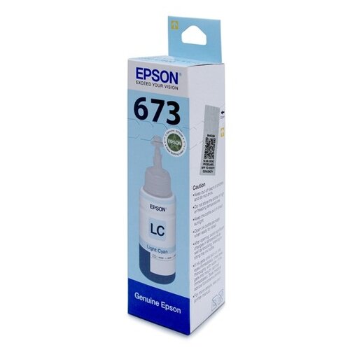 Чернила Epson C13T673598, 5400 стр, голубой чернила комплект 6 цветов epson 673