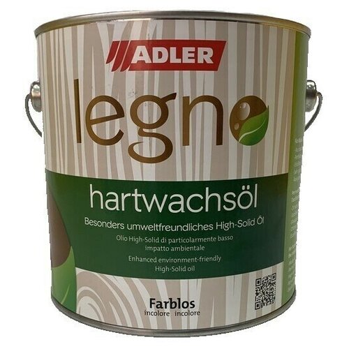 Масло для дерева Adler Legno-Hartwachol 2,5л., для внутренних работ (Бесцветное)
