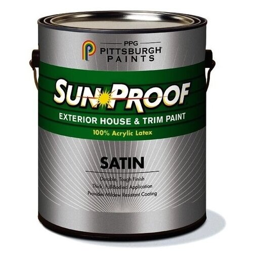 Краска акриловая латексная PPG Sun Proof Exterior House & Trim Paint 76-110 полуматовая белый 0.946 л