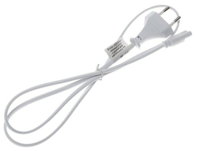 Шнур сетевой Ecola LED linear, для светильника T5 с вилкой, 1 м - фотография № 1