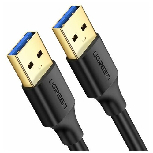 Ugreen 10370 Кабель UGREEN US128 USB-A - USB-A (папа-папа), цвет: черный, 1M