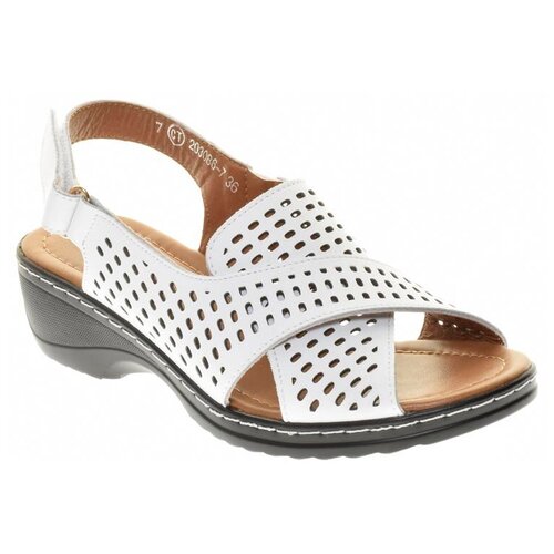 фото Босоножки tofa женские летние, размер 36, цвет белый, артикул 203086-7 тофа