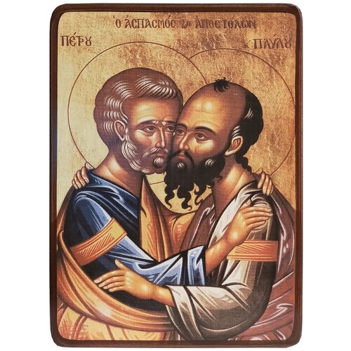 Икона Пётр и Павел, размер 19 х 26 см икона апостолы пётр и павел 26 5 29 7 см арт ст 09083 5